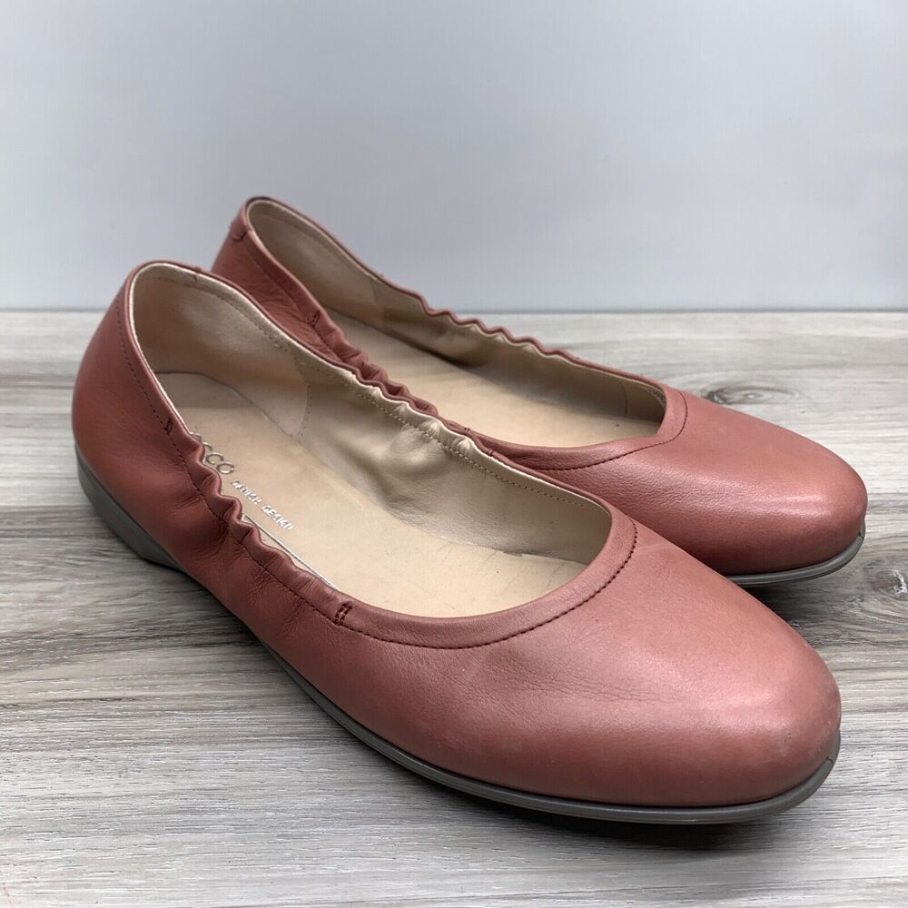 Ecco‎ Incise Enchant Ballet Flats Shoes Womens Size 8 US 39 EU Pink Leather